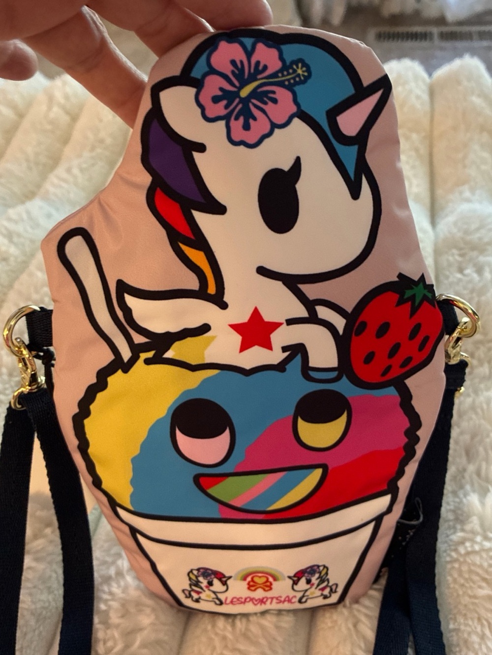 LeSportsac x tokidoki Pink Unicorn Snow Cone Crossbody Concert Bag - Picture 5 of 12